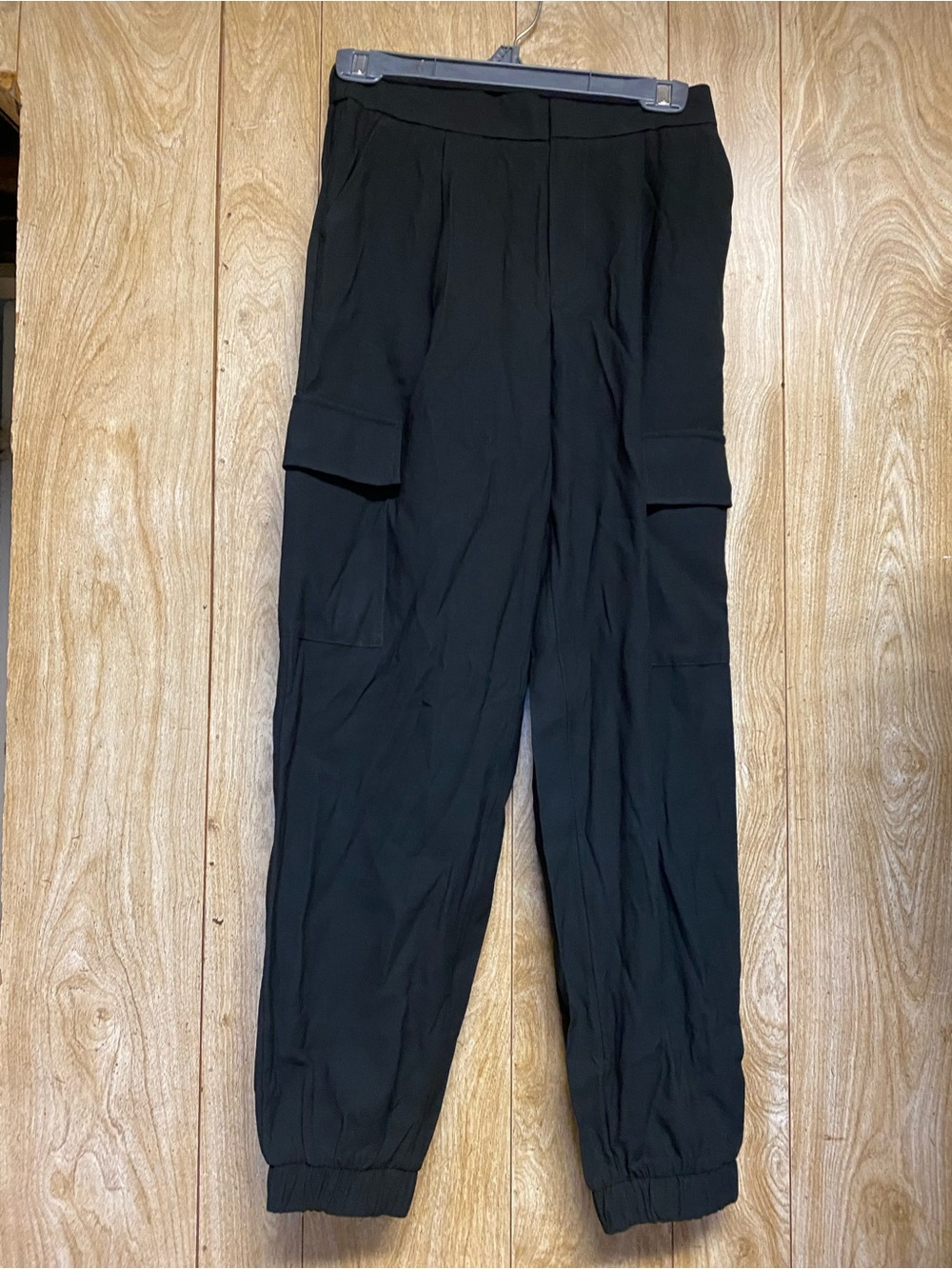 Black Cargo Jogger Pants - Women